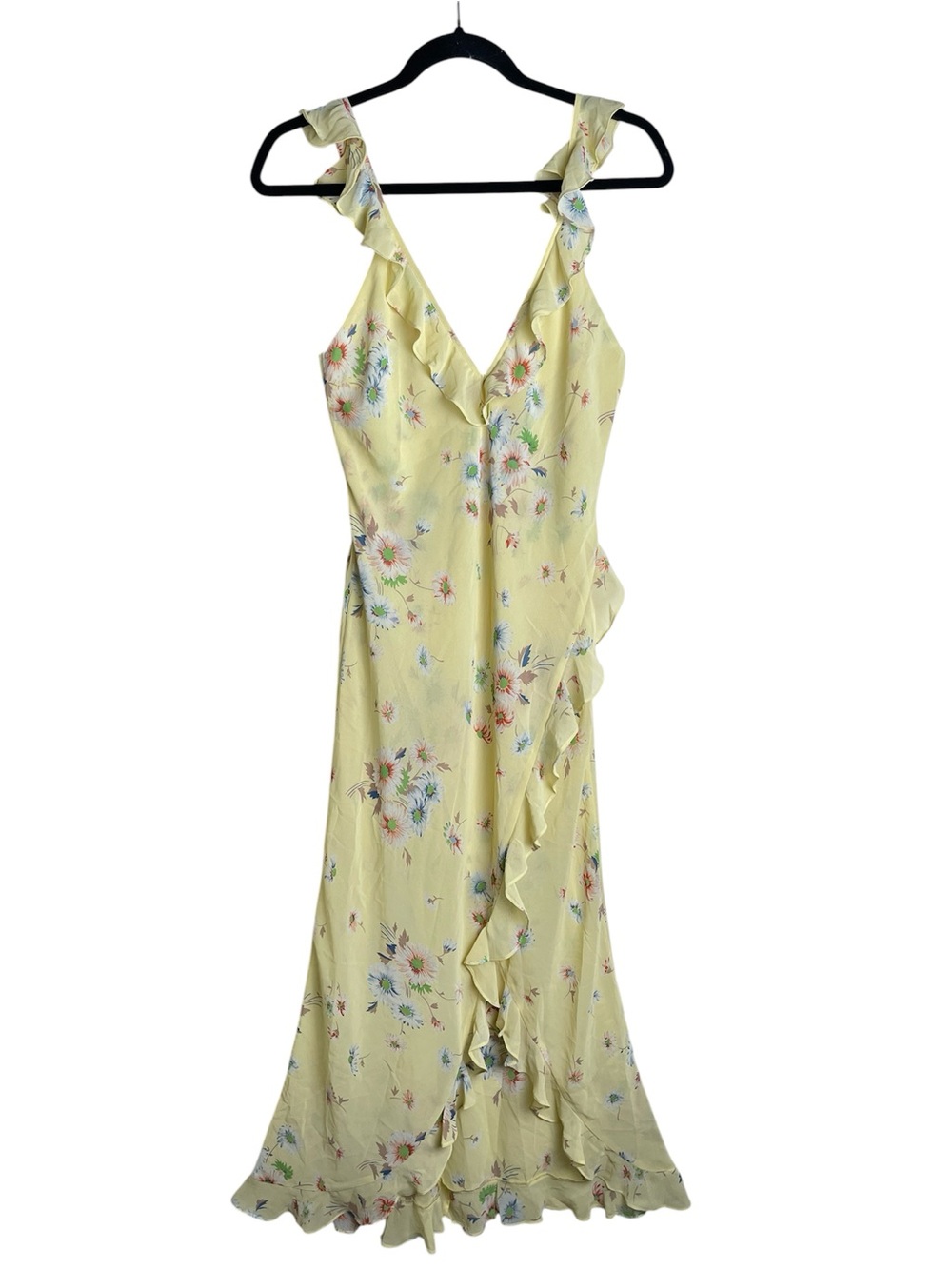 Y2K Victoria’s Secret Ruffle Floral Slip Dress Sheer Faux Wrap Lingerie Size XS - Picture 2 of 10